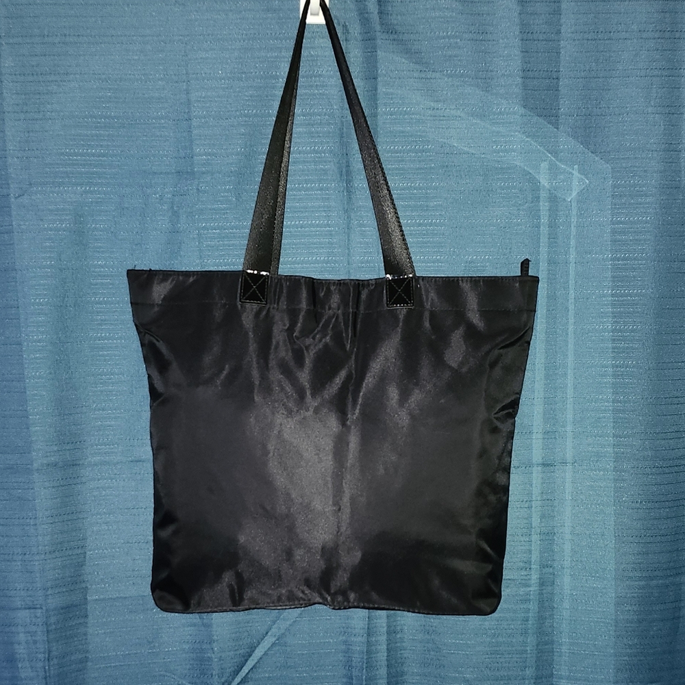 (3/$25) Black Tote w/ Silver Bow - Picture 3 of 4